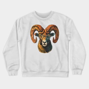 RamFrame Majesty: Bighorn Chic Crewneck Sweatshirt